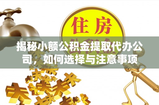 留坝揭秘小额公积金提取代办公司，如何选择与注意事项