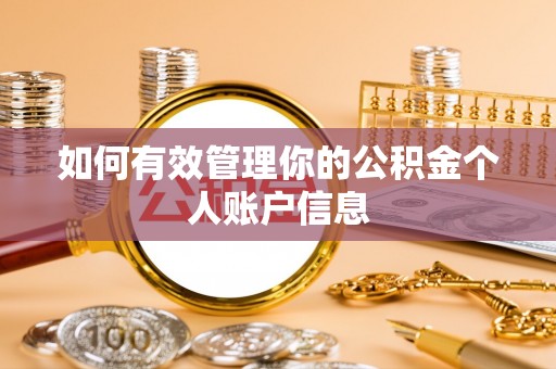 留坝如何有效管理你的公积金个人账户信息